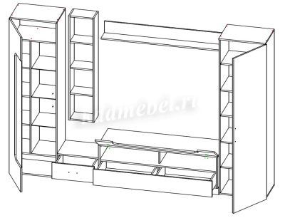Гостиная Лофт-20 (Бронзовый век/Дуб Крафт)