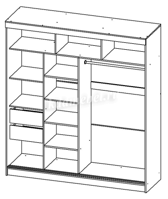 Шкаф-купе Танго-2 2000 (Кашемир)