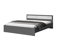 Кровать Лето 1.6 с настилом (Графит/Цемент светлый)