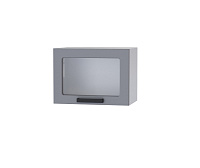 Шкаф верхний со стеклом 5ХС кухня Осло (Белый/Карбон брюле)