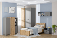 Квадро Молодежная - Дуб крафт Графит 2 Квадро Молодежная - Дуб крафт Графит 2