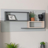 Полка навесная Квадро 120 (Антрацит/Дуб эндгрейн)