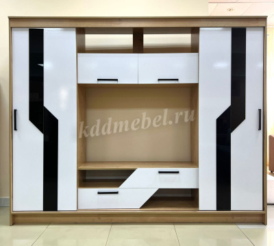 Гостиная Кармен (Дуб вотан/Белый гладкий)