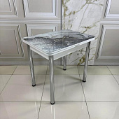 Стол обеденный Д29 раскладной (Акварель 868/Белый)