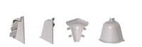 Комплект соединительных элементов для плинтуса (Серебро)