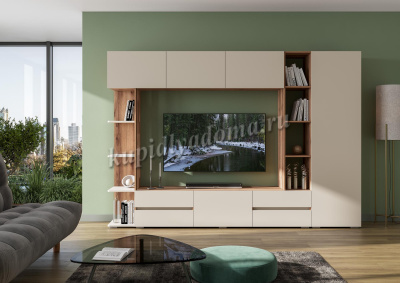 Гостиная Веста (Делано темный/Сатин)