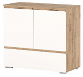 Комод Гретта 2С1Я (Дуб крафт золотой/Белый)
