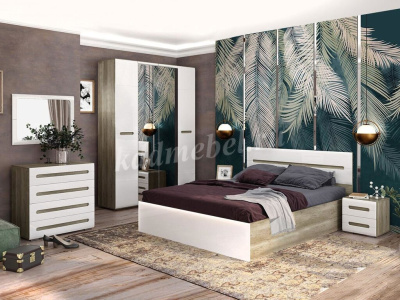 Комод Наоми многоцелевого назначения ТБ-18 (Дуб каньон/Белый глянец) 