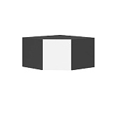 Антресоль угловая Чикаго (Антрацит/Белый)