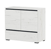 Комод Гретта 2С1Я (Дуб крафт белый/Антрацит)