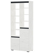 Стеллаж Гретта 2С (Дуб крафт белый/Антрацит)