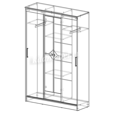 Шкаф-купе Агат (Дуб венге/Сосна лоредо)