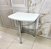 Стол обеденный пристенный Пластик (Мрамор марквина белый) (ВВР) РАСПРОДАЖА