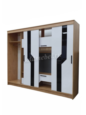 Гостиная Кармен (Дуб вотан/Белый гладкий)