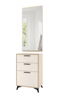 Зеркало 600 + Тумба 600 1С2Я Сатин