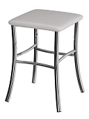 Табурет Квадрат (Белый экокожа)