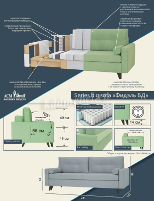 Диван-кровать Фидэль БД (2 кат.)