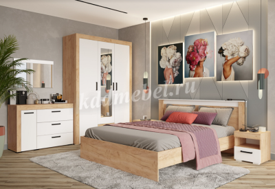 Комод Адель (Дуб крафт золотой/Белый)