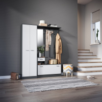 Интер со шкафом антрацит_белый Интер со шкафом антрацит_белый