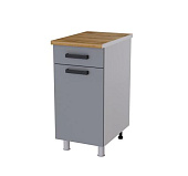 Шкаф нижний глубокий с 1 ящиком Г4Р1 кухня Тоскана без столешницы (Белый/Дуб крафт золотой)