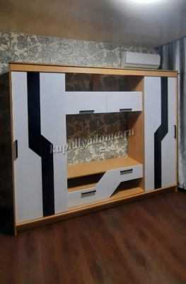 Гостиная Кармен (Дуб вотан/Белый гладкий)