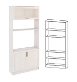 Шкаф Принцесса ПРН-25 с нишей под ТВ (Ясень анкор белый)