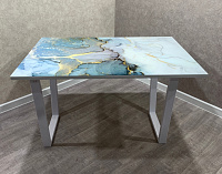 Стол обеденный Мистик (Акварель S330/Опоры белые)