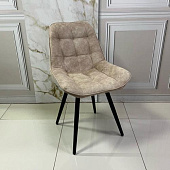 Стул Бруно (Конус черный/Велюр Бежевый) тип 1