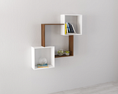 Полка Ника-2 (Орех Донский/Белый Древесные поры)