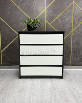 Комод 4 ящика Мишель (Антрацит/Белый жемчуг)