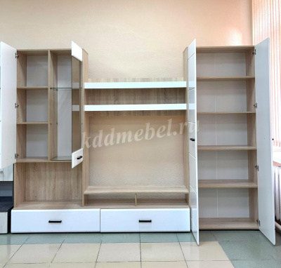 Гостиная Либерти (Дуб сонома/Белый глянец)