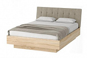 Кровать Соната КРС-1600 1.6 с подъемным механизмом (Дуб сонома/Велюр SAND)