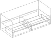 Кровать с 2 ящиками 832х1832х700