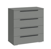 МС Люмьер Комод 4 ящ. Шиншилла серая
