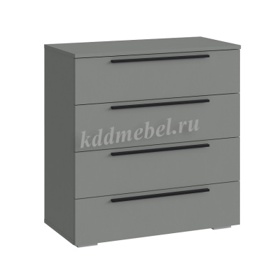 Комод Люмьер 4 ящика (Шиншилла серая)