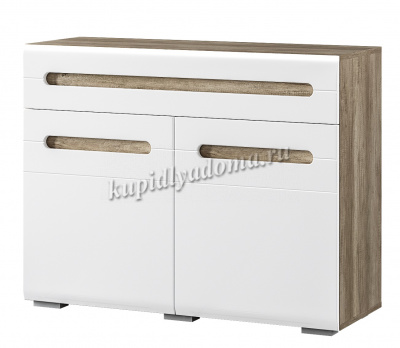 Комод Наоми многоцелевого назначения ТБ-18 (Дуб каньон/Белый глянец) 