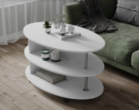 Консул-4 стол журнальный Белый древесные поры Консул-4 стол журнальный Белый древесные поры