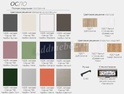 Пенал под духовой шкаф/печь высокий СВЧ В6П1 кухня Осло (Белый/Карбон Фарфор) 